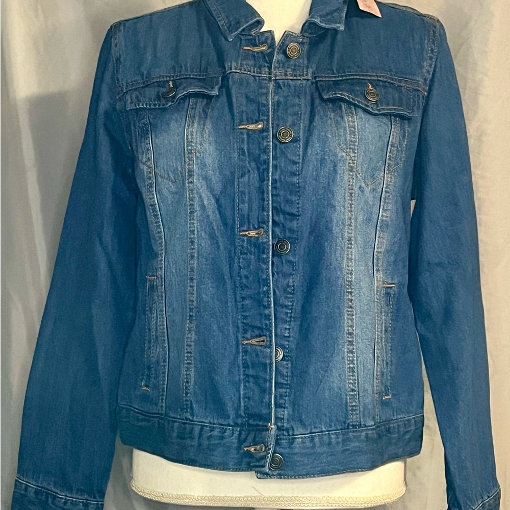 COMO vintage women's blue jean denim western jacket